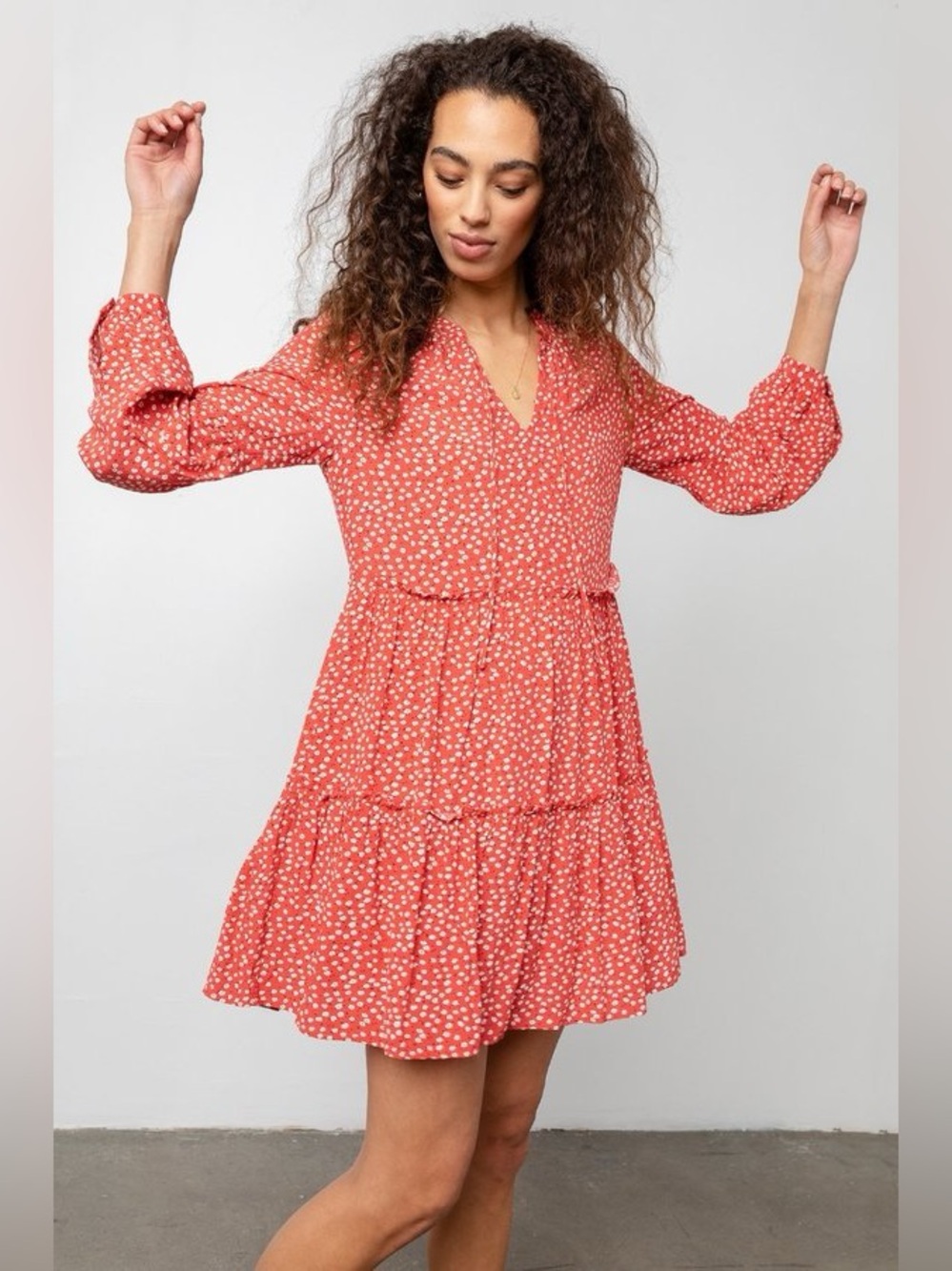 RAILS red floral rayon everly dress in carmine daisies small